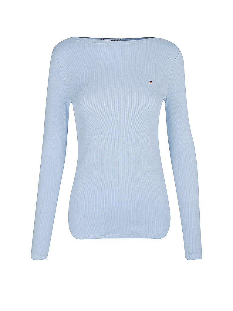 TOMMY HILFIGER Langarmshirt Slim Fit  hellblau | M